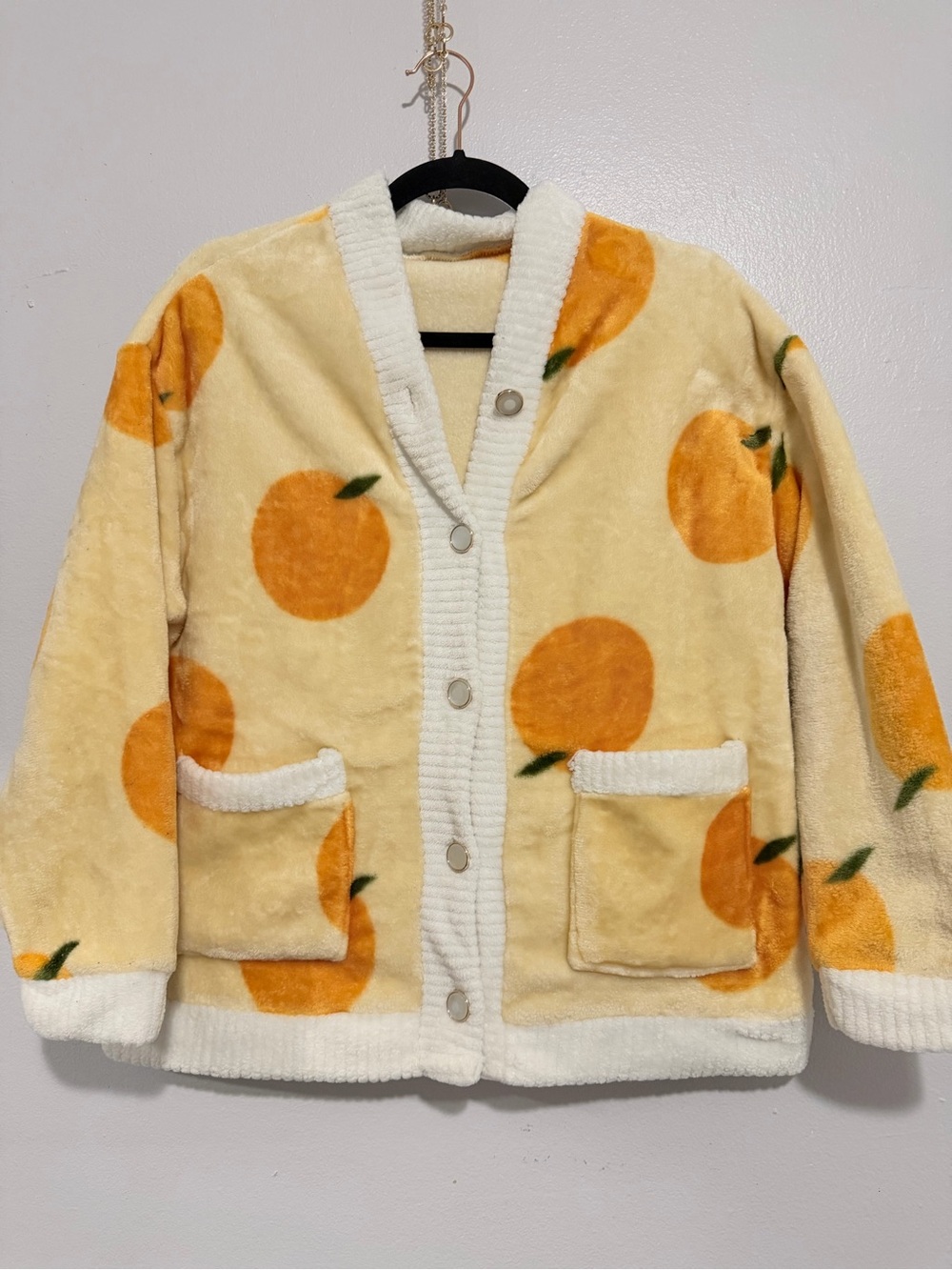 Orange Print Fleece Pajama